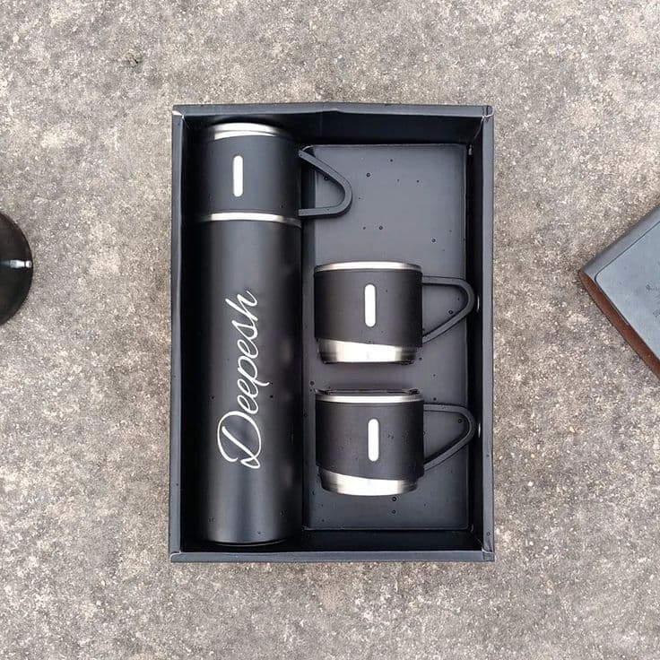 Corporate Vacuum Flask & Mug Gift Set